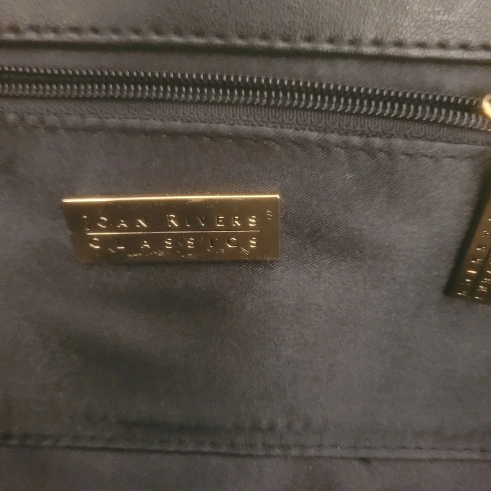 Vintage Joan Rivers Classic‎ Collection Black Faceted Gem Tile Clutch Purse QVC